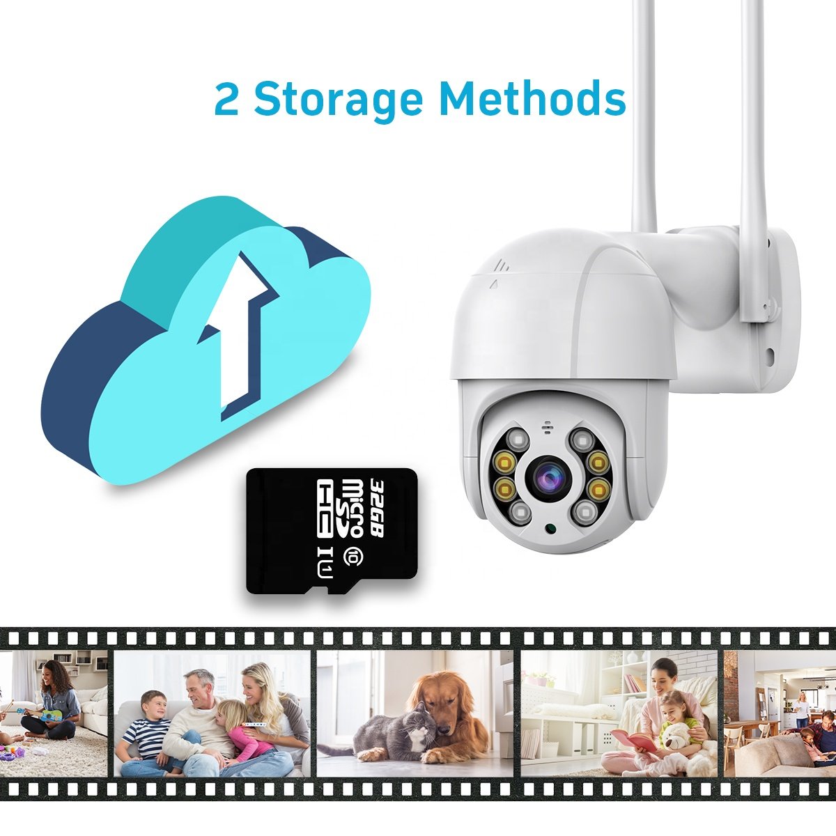 8MP iCsee WIFI PTZ IP Camera Human Auto tracking Camera Outdoor Night Vison PTZ Camera 4K