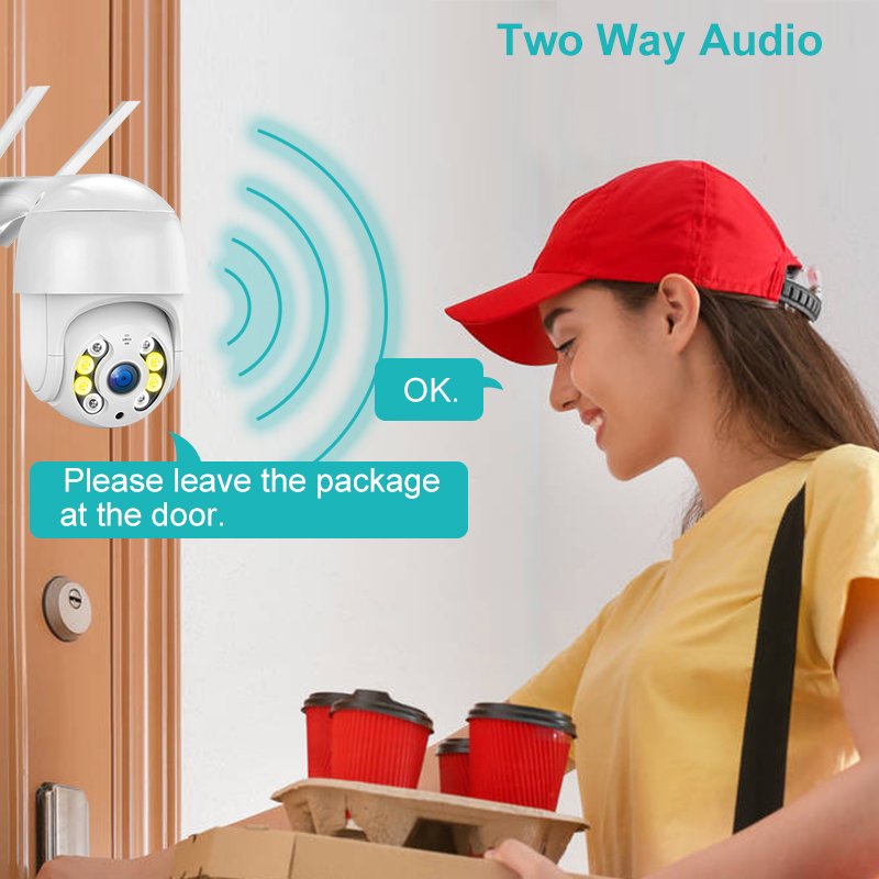 iCsee WIFI PTZ camera outdoor camara de seguridad 5MP Human auto tracking 360 Network Camera