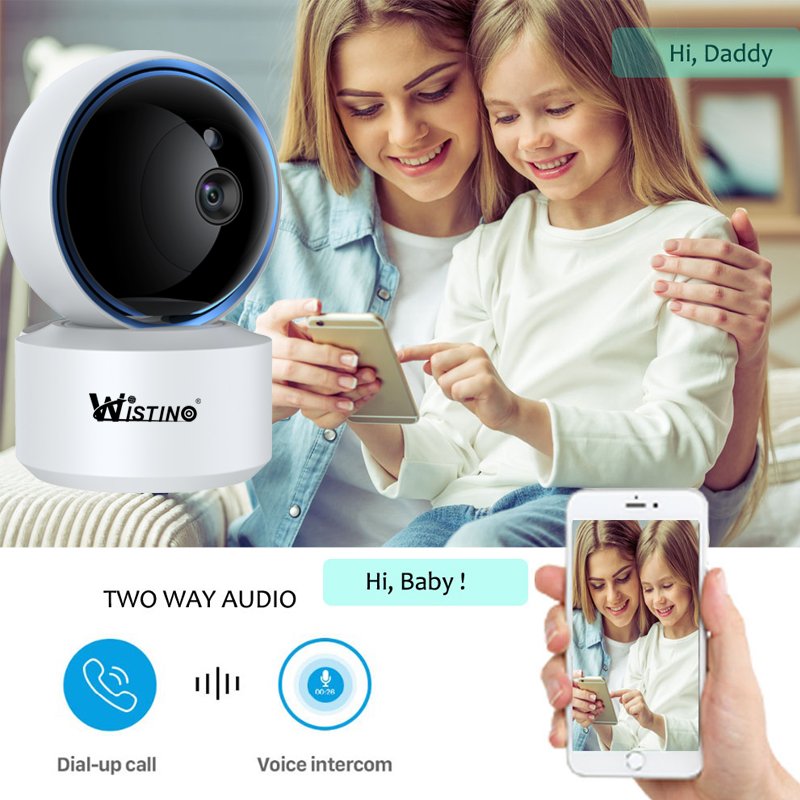 Wistino 1080P 5G Wifi Wireless CCTV Camera Indoor color Night Vision Audio Motion Detection 2MP Camera Security