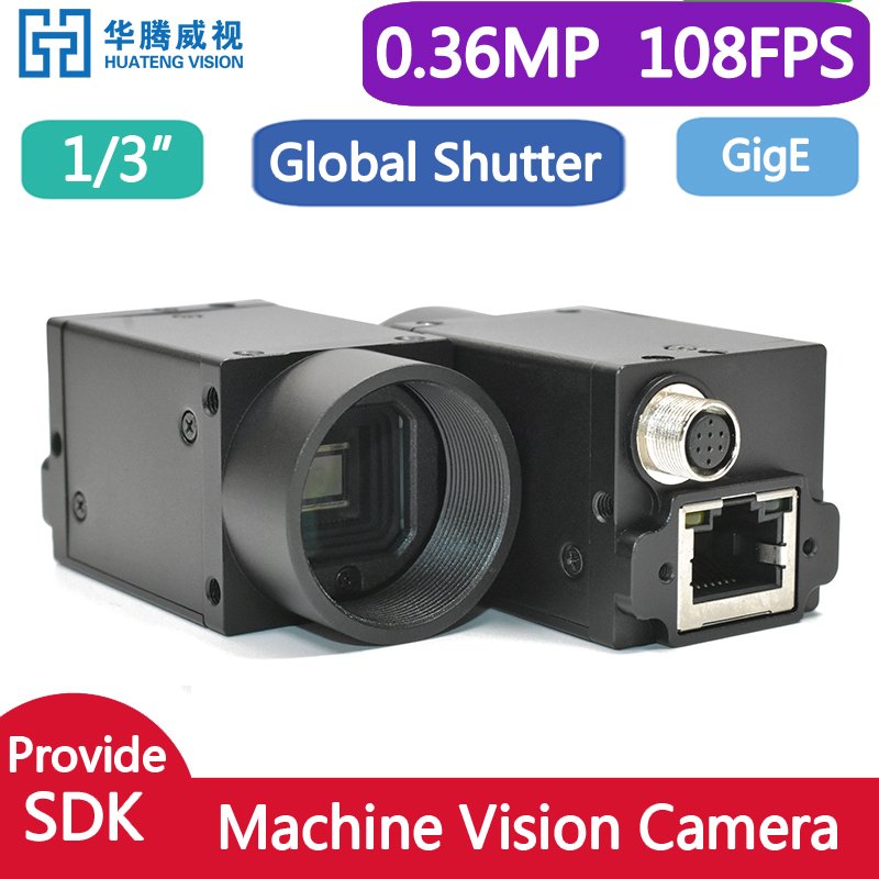 HT-GE31GC-T GigE 0.36MP 108fps 1/3" Color Ethernet Machine Vision Global Shutter Industrial Camera C-Mouth MT9V024 Sensor