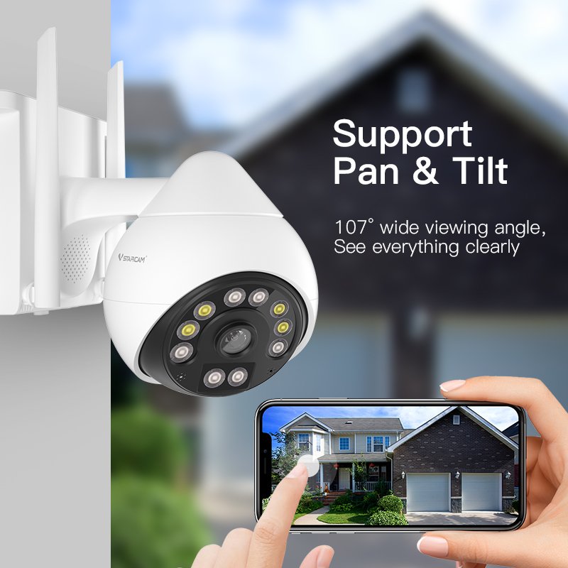 CS69 wireless Hot sale Night vision motion detection CCTV Camara De Seguridad PTZ WiFi outdoor battery Camera