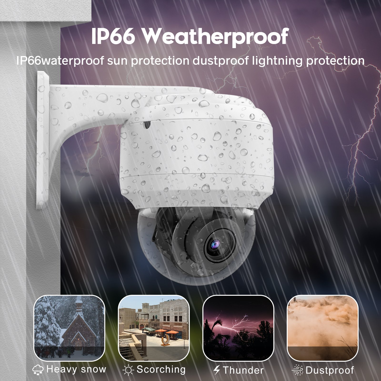 Support mic Waterproof POE Mini Security IP Camera Outdoor 4X Zoom 1080P 5MP 8MP PTZ Camera