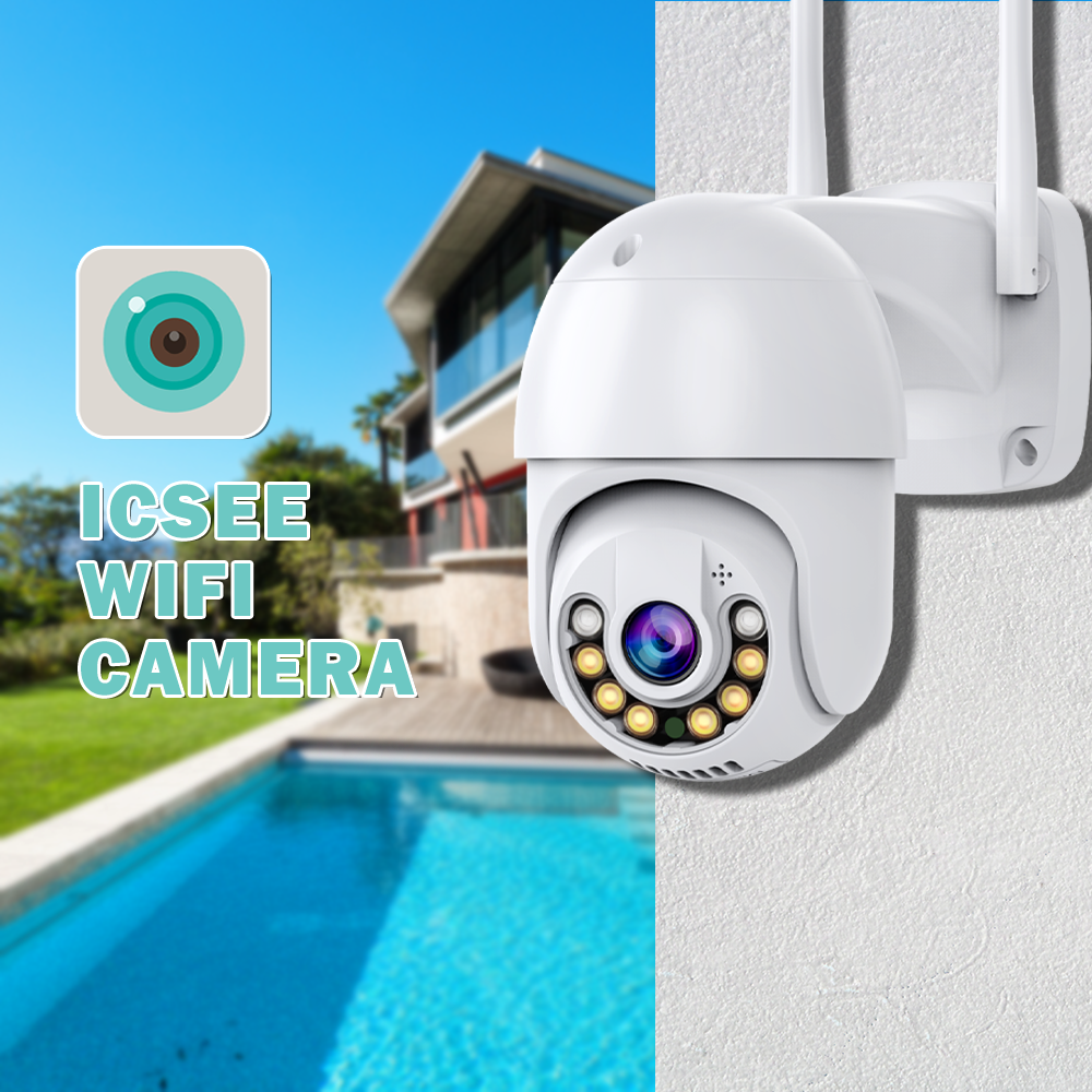 ICSEE 3MP WIFI Wireless CCTV Camera H.265 Video Compression Low Illumination Night Vision Clear Indoor Images Outdoor Home Use