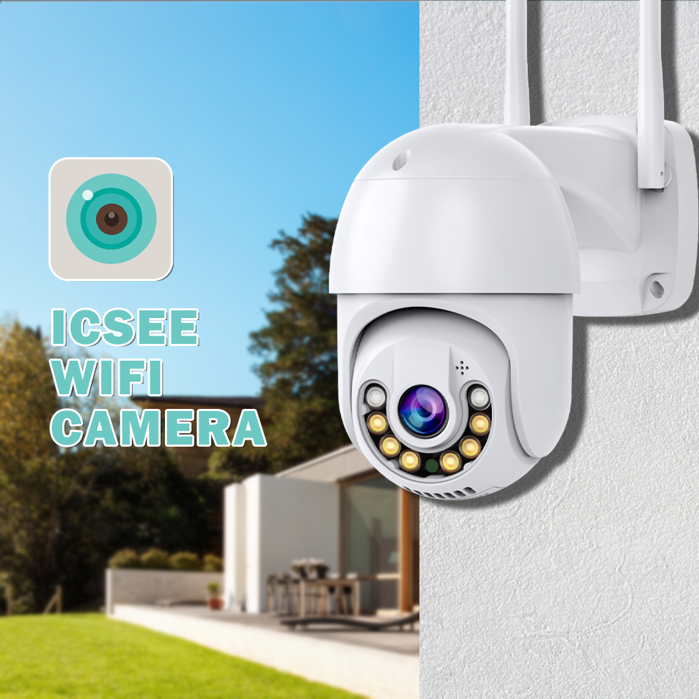 ICSEE 3MP WIFI Wireless CCTV Camera H.265 Video Compression Low Illumination Night Vision Clear Indoor Images Outdoor Home Use