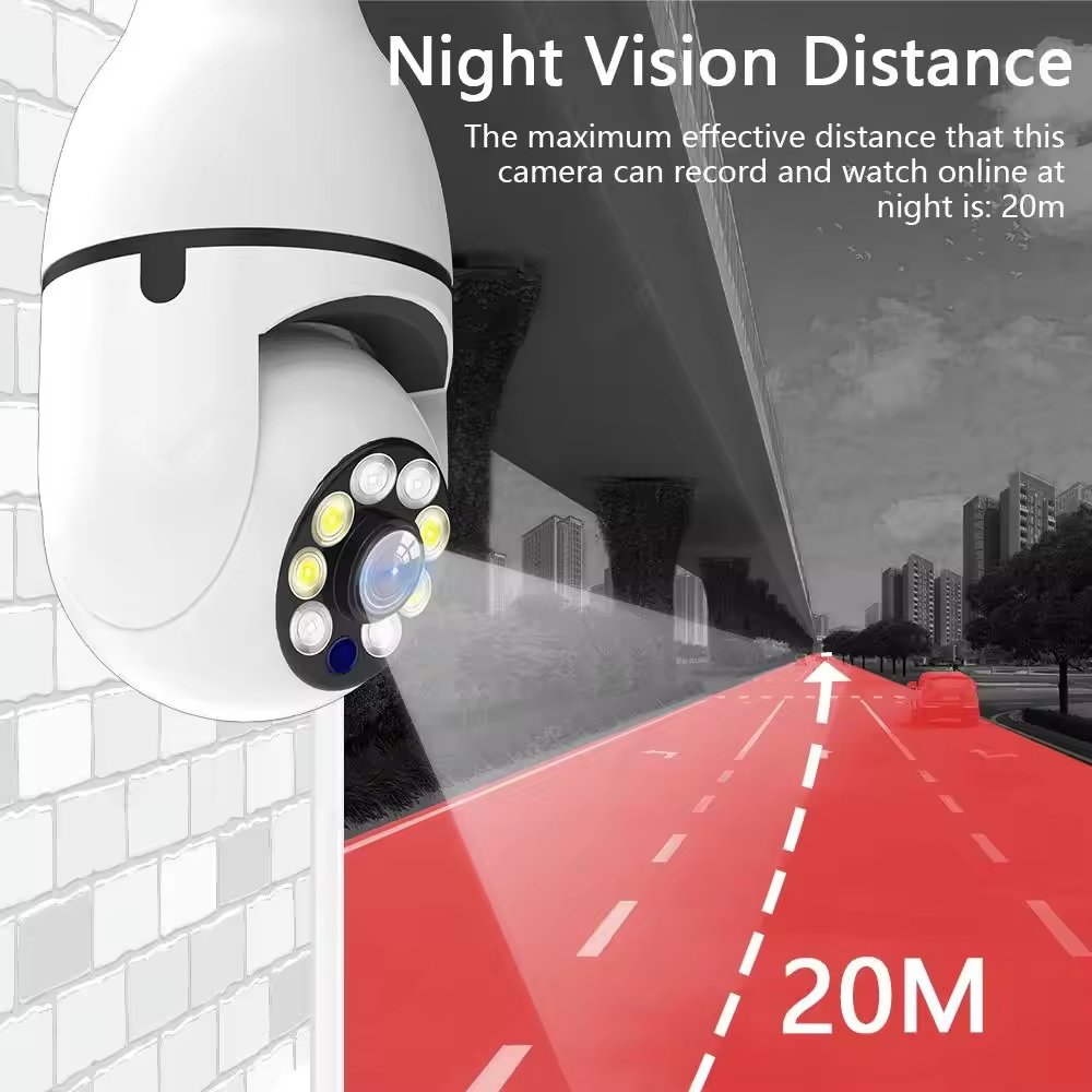 ABQ night vision wireless light bulb camera 360 Degree HD 1080p cctv hidden 2.4G wifi mini ip security digital camera