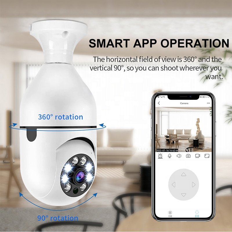 Cheap Bulb 360 Degree Smart Door Lock With Outdoor Cctv Wireless Camera