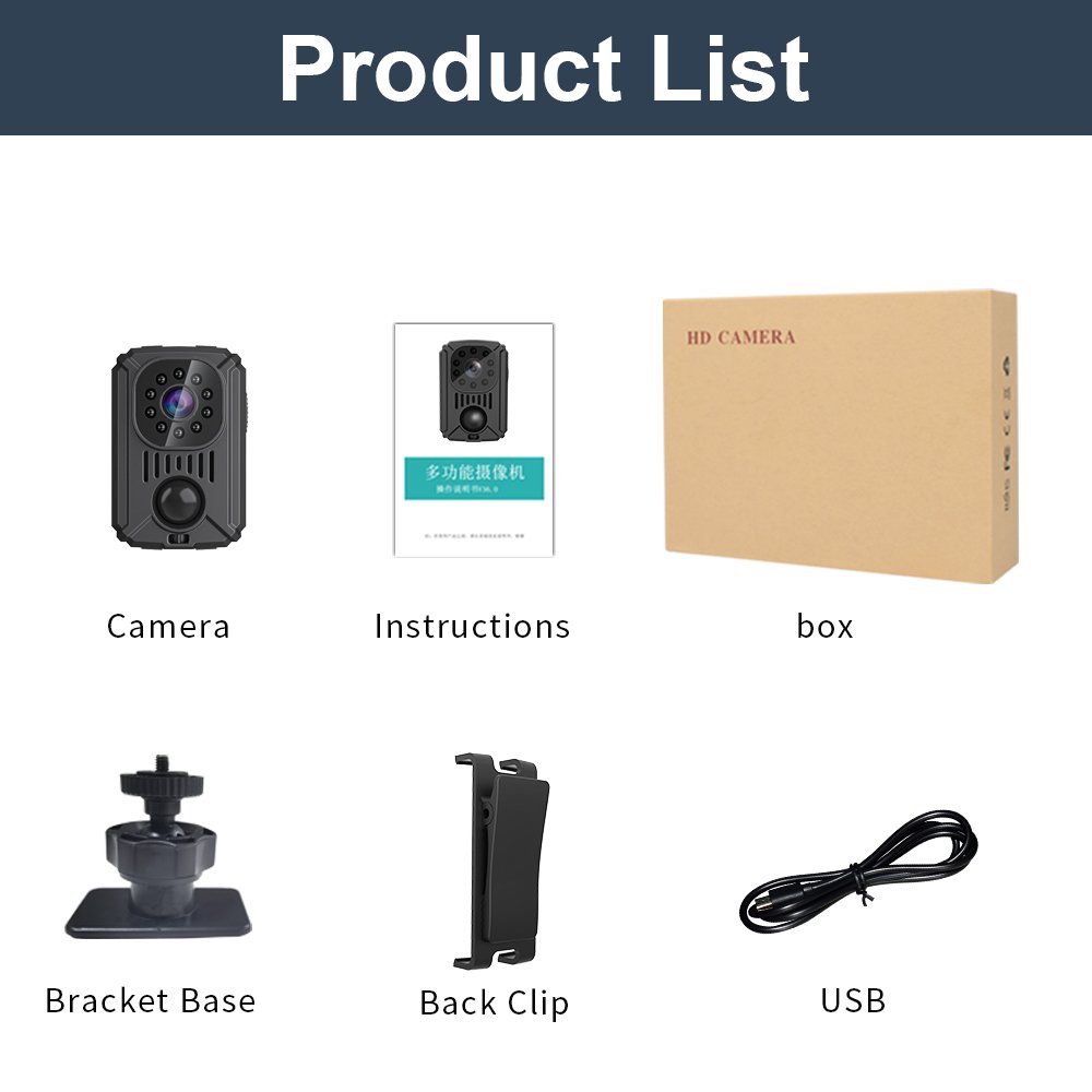 Best Selling HD1080P MD31 Mini Body Camera Pocket Night Vision Security Cam For Car PIR Video Recorder Sport Mini Body Camera