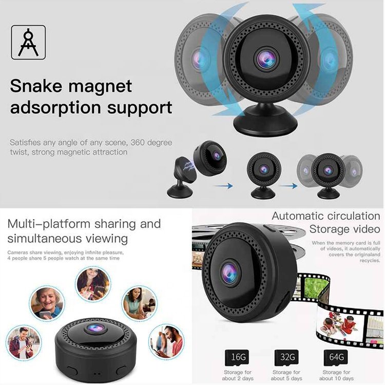 QZT New arrival wifi security wireless mini camera with hd 1080p camera wifi