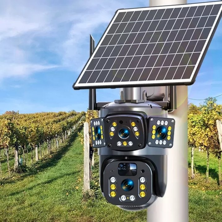 WiFi V360 solar monitor 360 degree mobile phone remote outdoor night vision panoramic home high definition battery camera