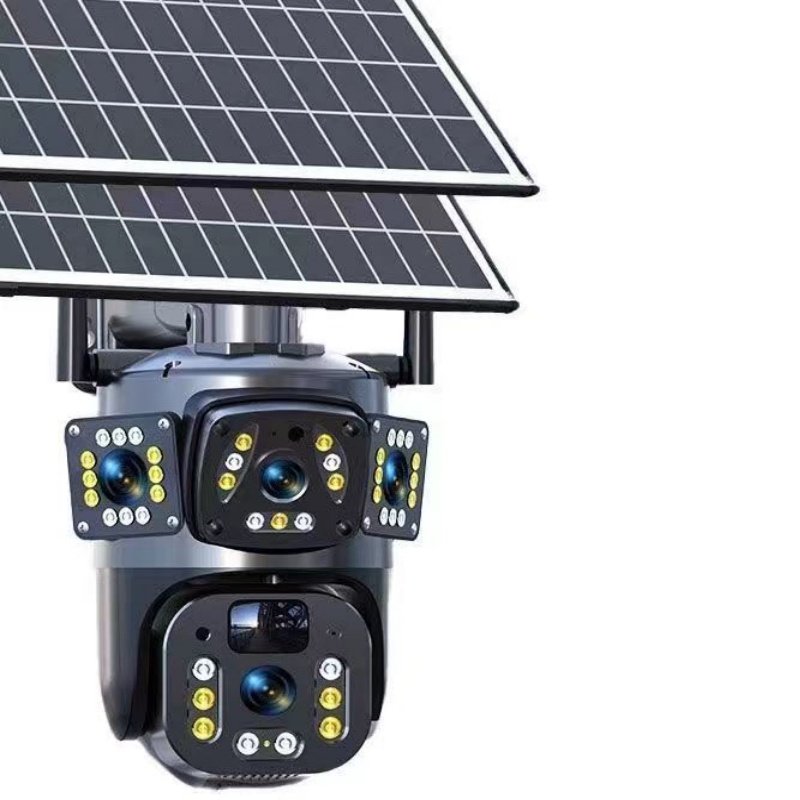 WiFi V360 solar monitor 360 degree mobile phone remote outdoor night vision panoramic home high definition battery camera