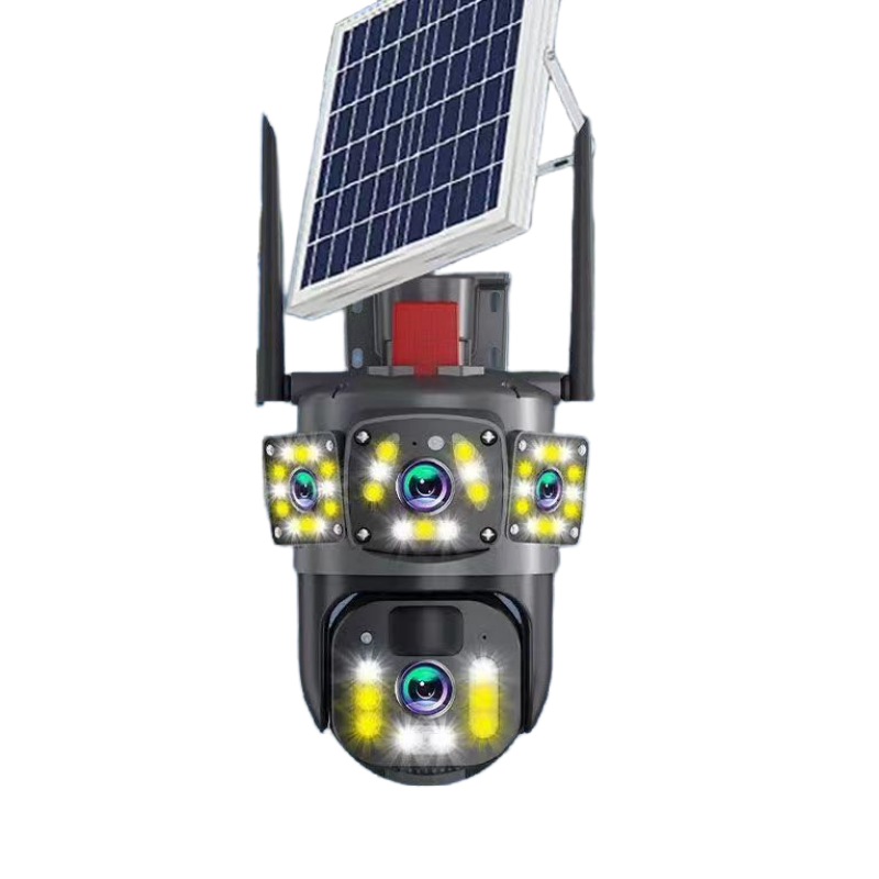 WiFi V360 solar monitor 360 degree mobile phone remote outdoor night vision panoramic home high definition battery camera