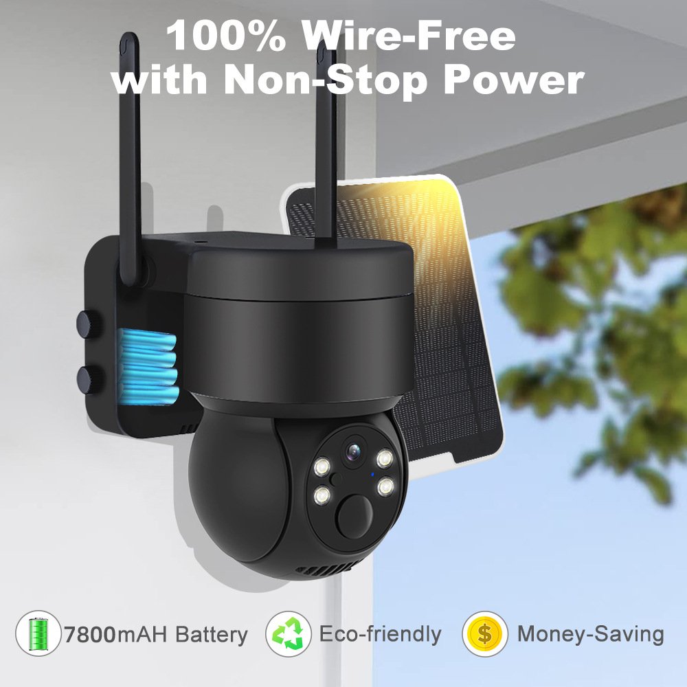 Outdoor Waterproof Solar Rechargeable Battery Powered Security Camera solar camera Network Camera