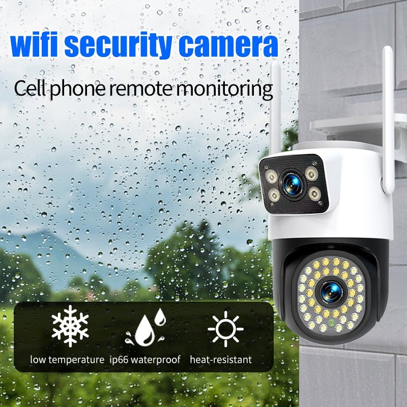 6mp Outdoor Wireless Dual Lens Network Ptz Camera cctv 6mp Auto Tracking supervisory 4mp 1080p Wifi Dual Lens cctv Camera