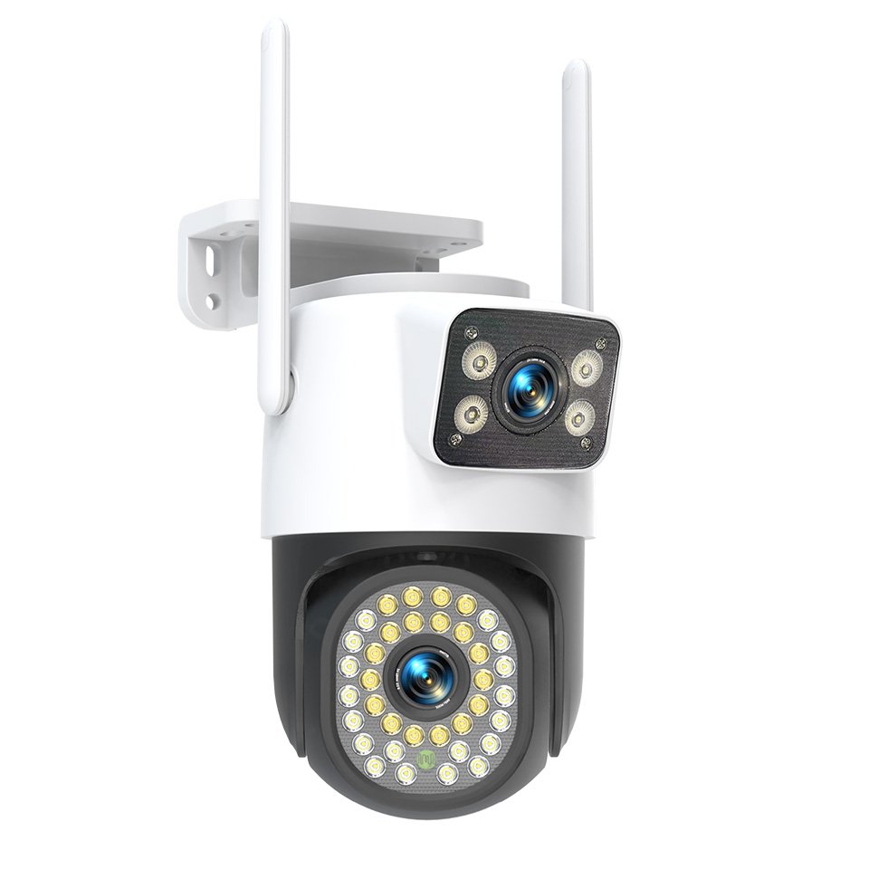 6mp Outdoor Wireless Dual Lens Network Ptz Camera cctv 6mp Auto Tracking supervisory 4mp 1080p Wifi Dual Lens cctv Camera