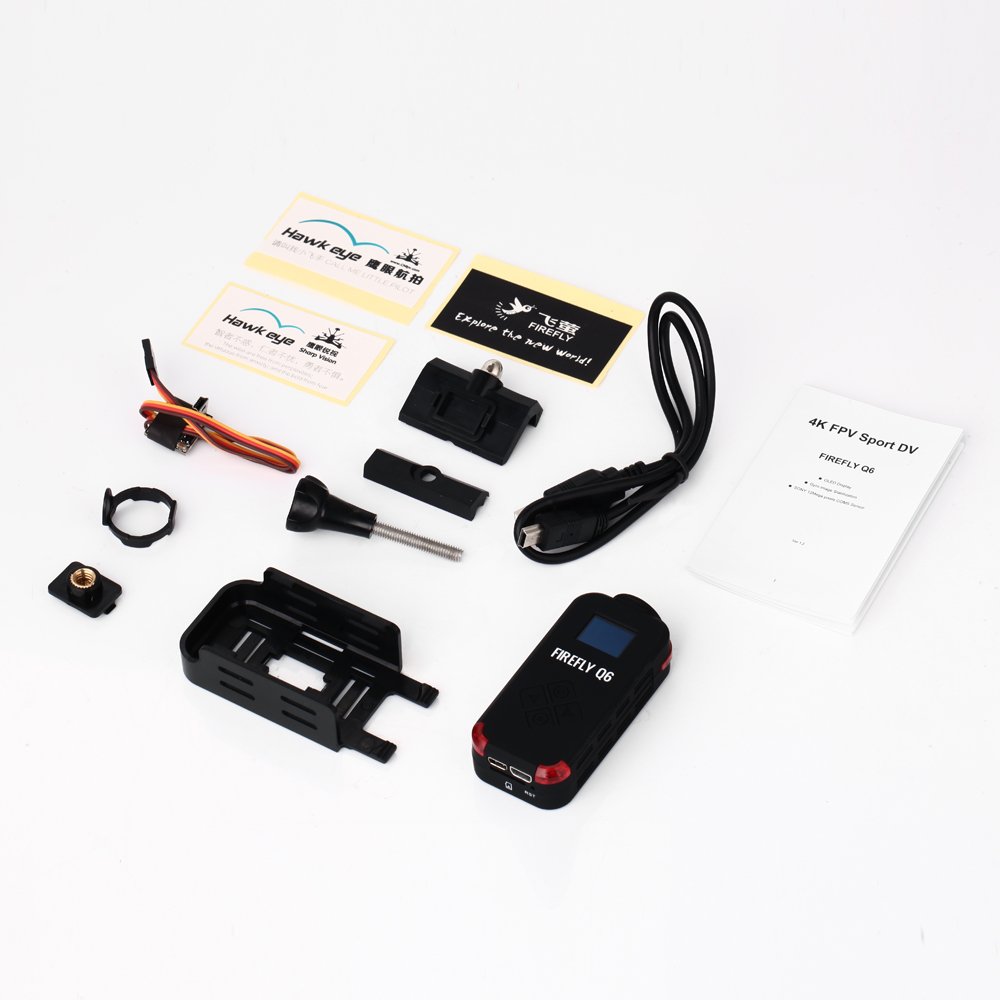 Amazon Hot Selling Hawkeye Firefly Q6 Mini Drone Camera 2K Full HD WiFi Waterproof Helmet Recording Features CMOS Imaging Sensor
