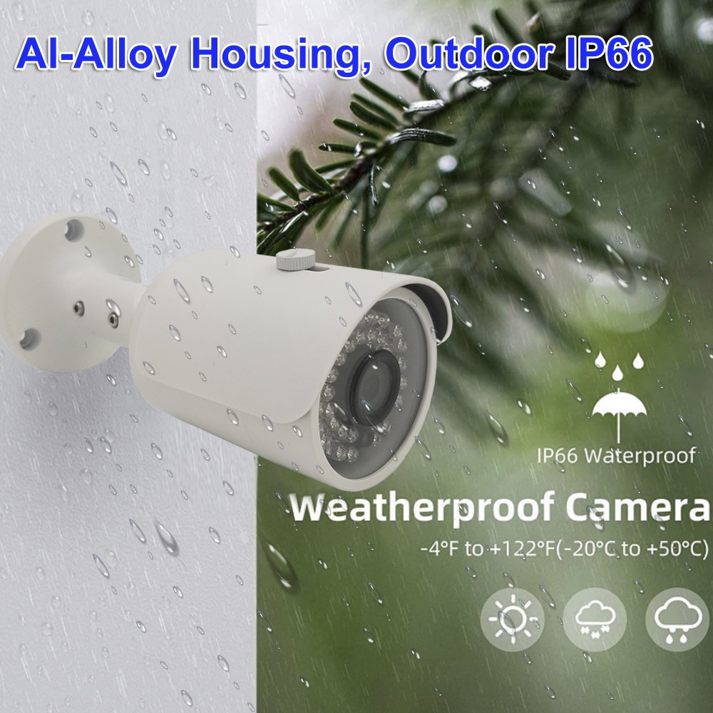 FansuTi 4K/8MP Analog Camera with IMX415 CMOS AHD/TVI/CVI 98feet Night Vision CCTV Security Camera Indoor Outdoor IP66