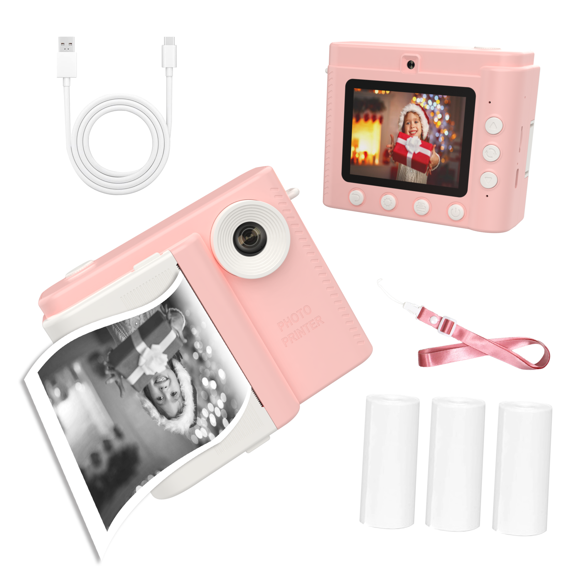 Instant Print Kids 1080P HD Mini Camera Adult Instant Printer Camera