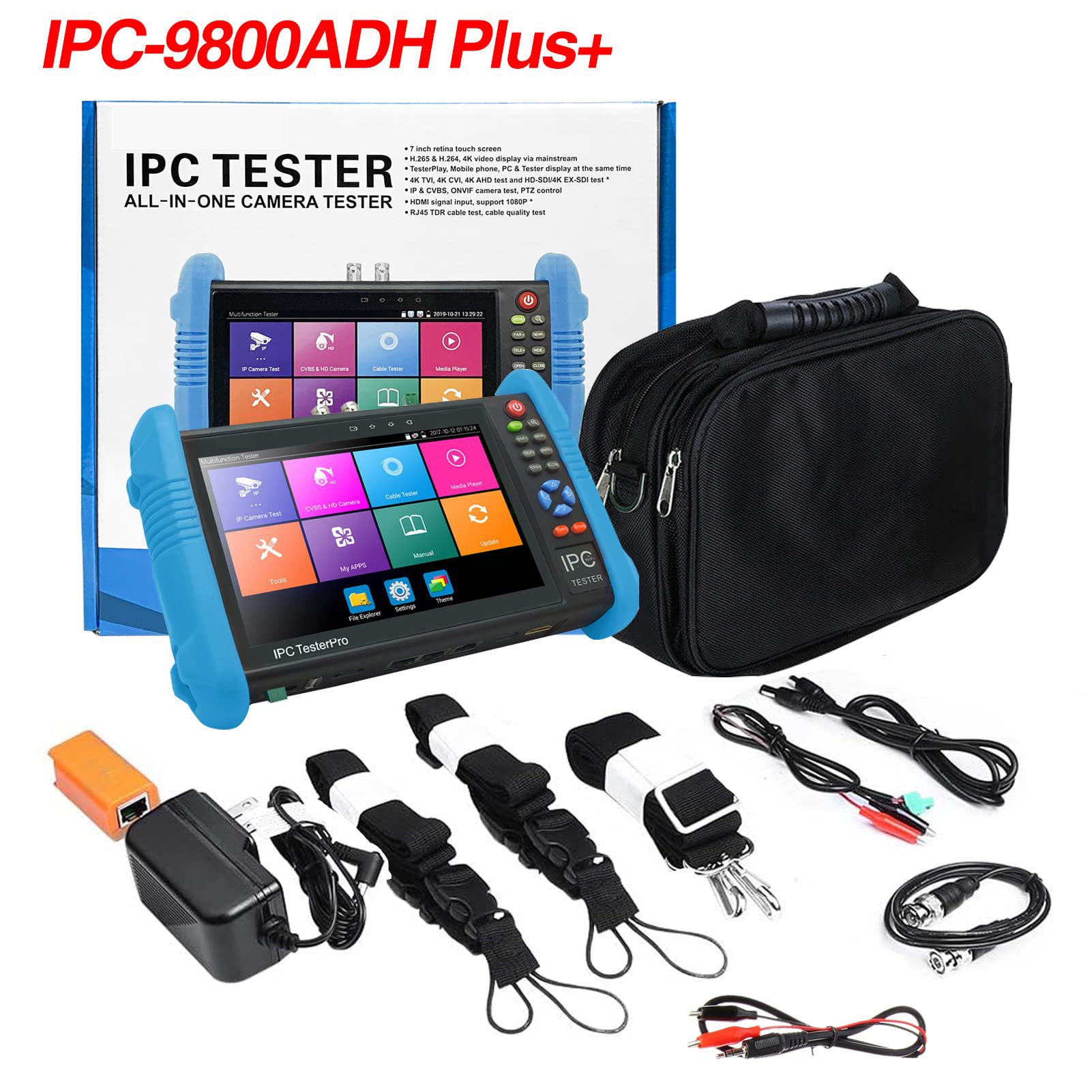 Ipc-9800 Adh Cctv Ip Camera Tester Add 8Mp Ahd Cvi Tvi Image H.265/H.264 4K Video Display For Hdmi Input&Output Ipc Tester