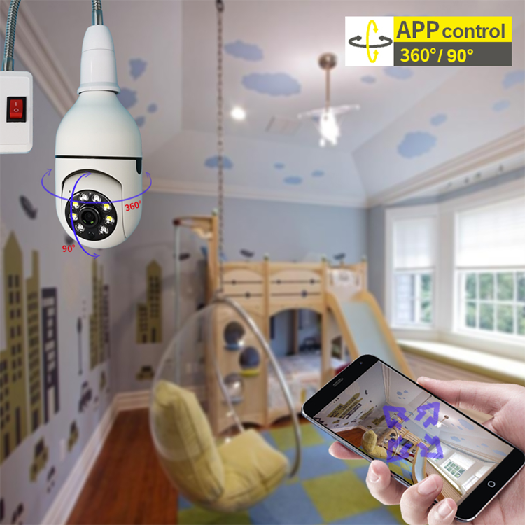 IP Wireless Mini Security Wifi Camera 360 Degree HD 1080P CCTV Video Light Bulb E27