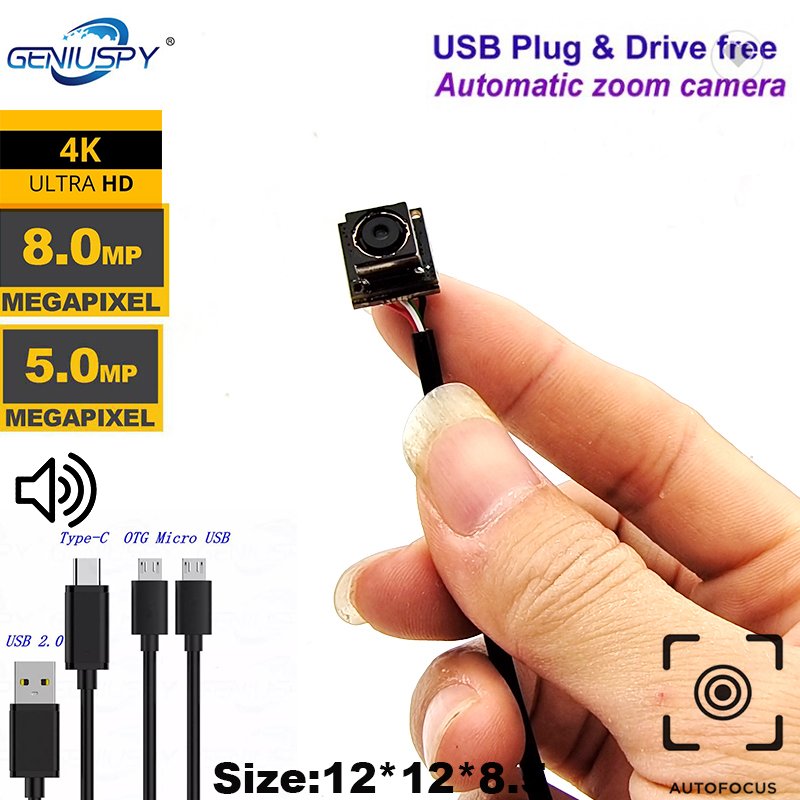 5MP 8MP IMX179 UVC Cam AF Auto Focus Micro USB Camera Module 4k 2k Mini Webcam For Windows PC 2592*1944 30FPS 3264*2448 15fps