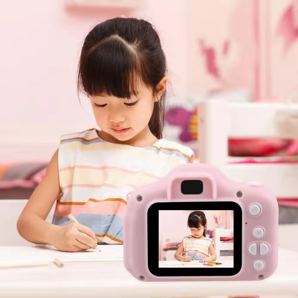 2024 Children Mini Cartoon Photo HD Screen 720p Video Camera x2 Toys Children for Kids Digital Children's camera