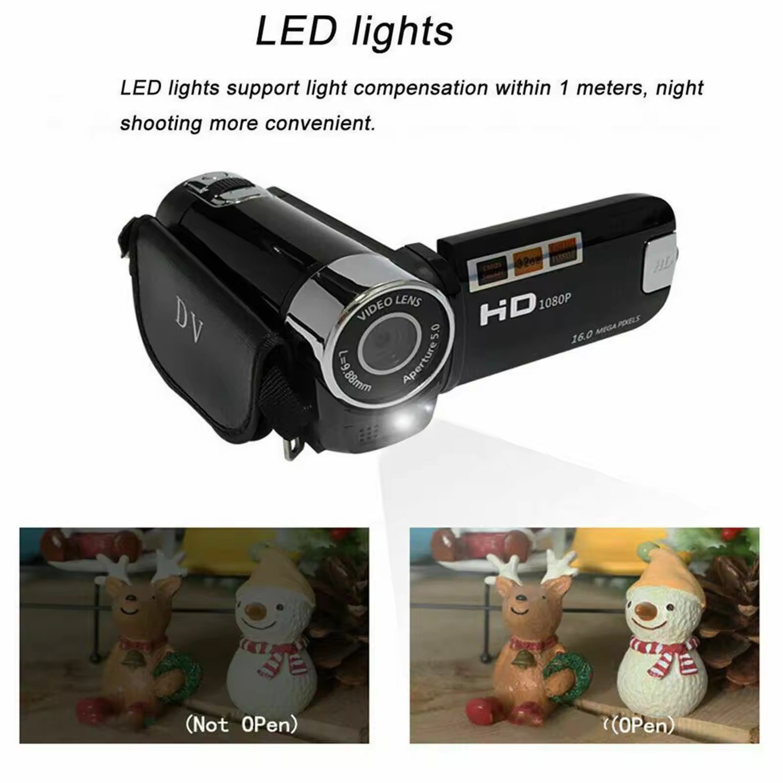 Good DV90 1080P Game HD Document Large Digital Camera LCD Screen Display Mini Camera Portable Digital Video Recorder Body