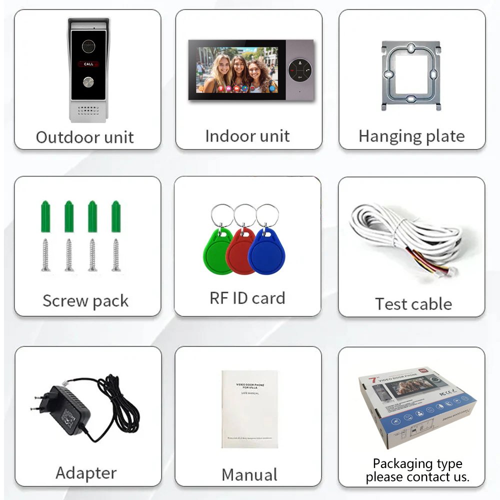 Ready To Ship 2.0mp 4wire Ahd Interphone Camera Interphone Video Porte Cloche Interphone For Door