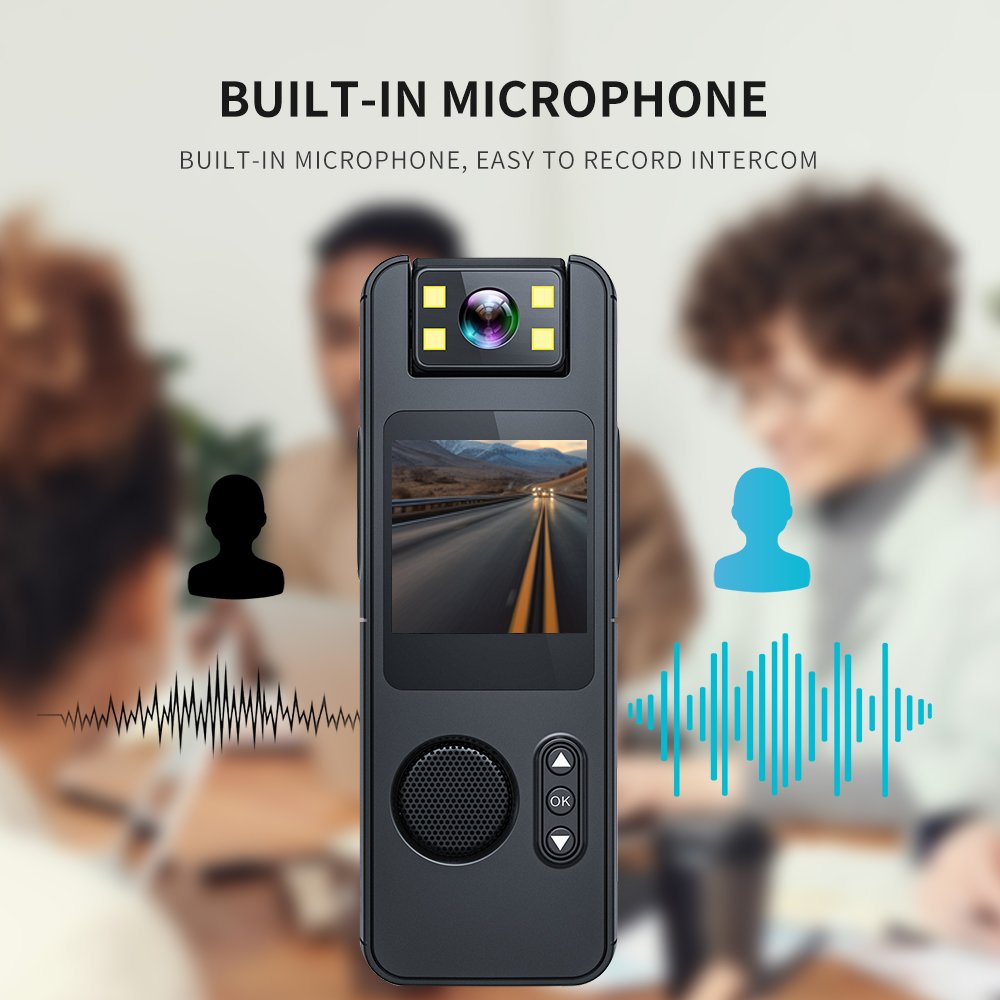 Cs11 Android Worn 4K Hd Portable Mini Camera Night Vision Body Camcorders Back Clip Action Cam