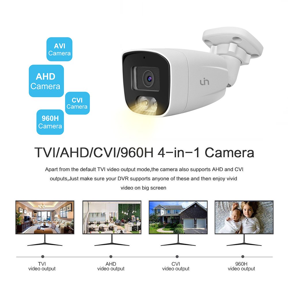 5MP 8CH DVR KIT Analog Camera Kit 4-IN-1 Coaxial ColorVu Built-in MIC Turret Camera CCTV Security System