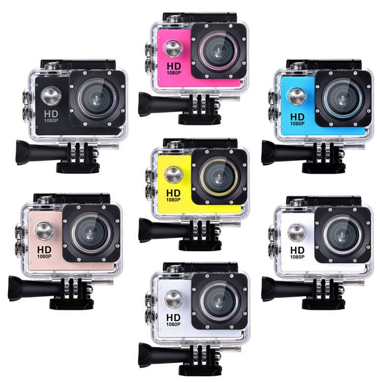 Anti shake 2-inch high-definition action camera 1080p mini sports camera, bicycle safety sports camera