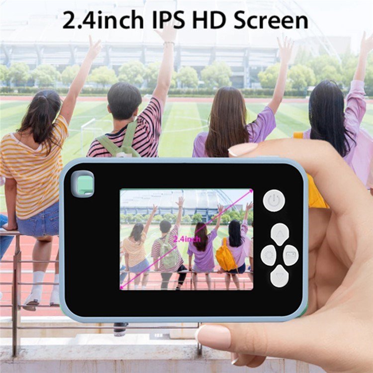 AC10 HD Dual Lens 2.4 Inch IPS Screen Kids mini Camera toy for kids with Tripod No Memory Card