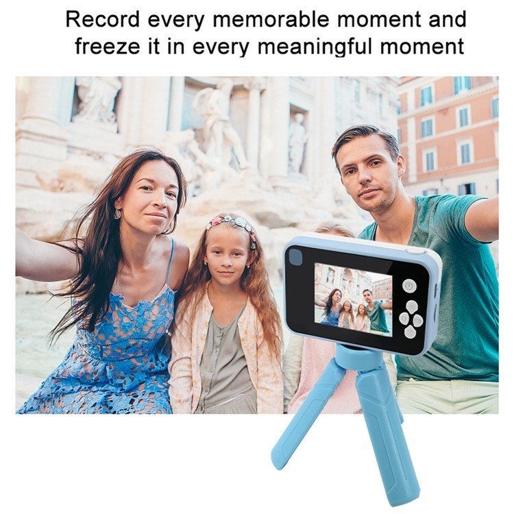 AC10 HD Dual Lens 2.4 Inch IPS Screen Kids mini Camera toy for kids with Tripod No Memory Card
