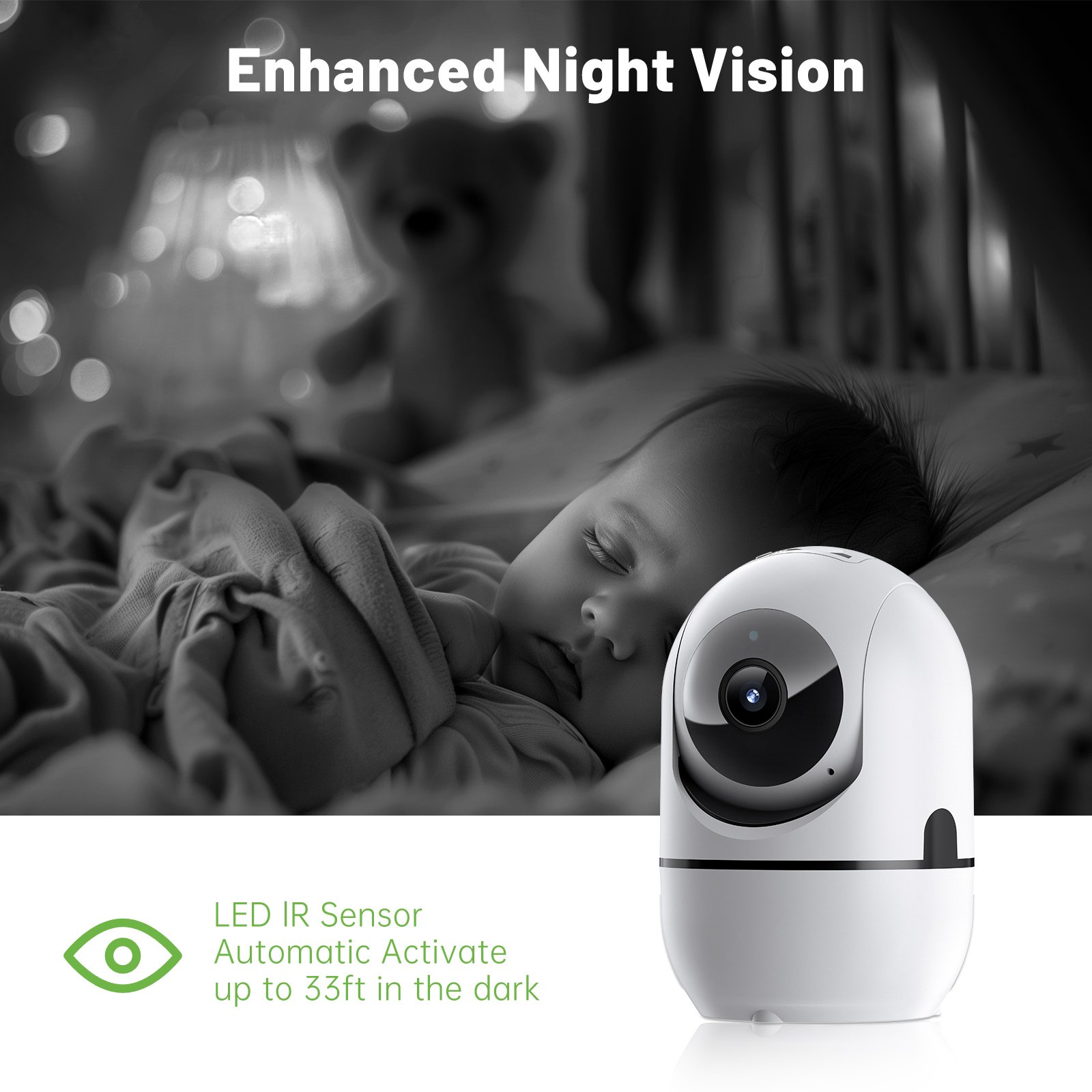 NEW Mini 2MP PTZ home camera Wireless Indoor smart CCTV Wifi Network Security WIFI Camera