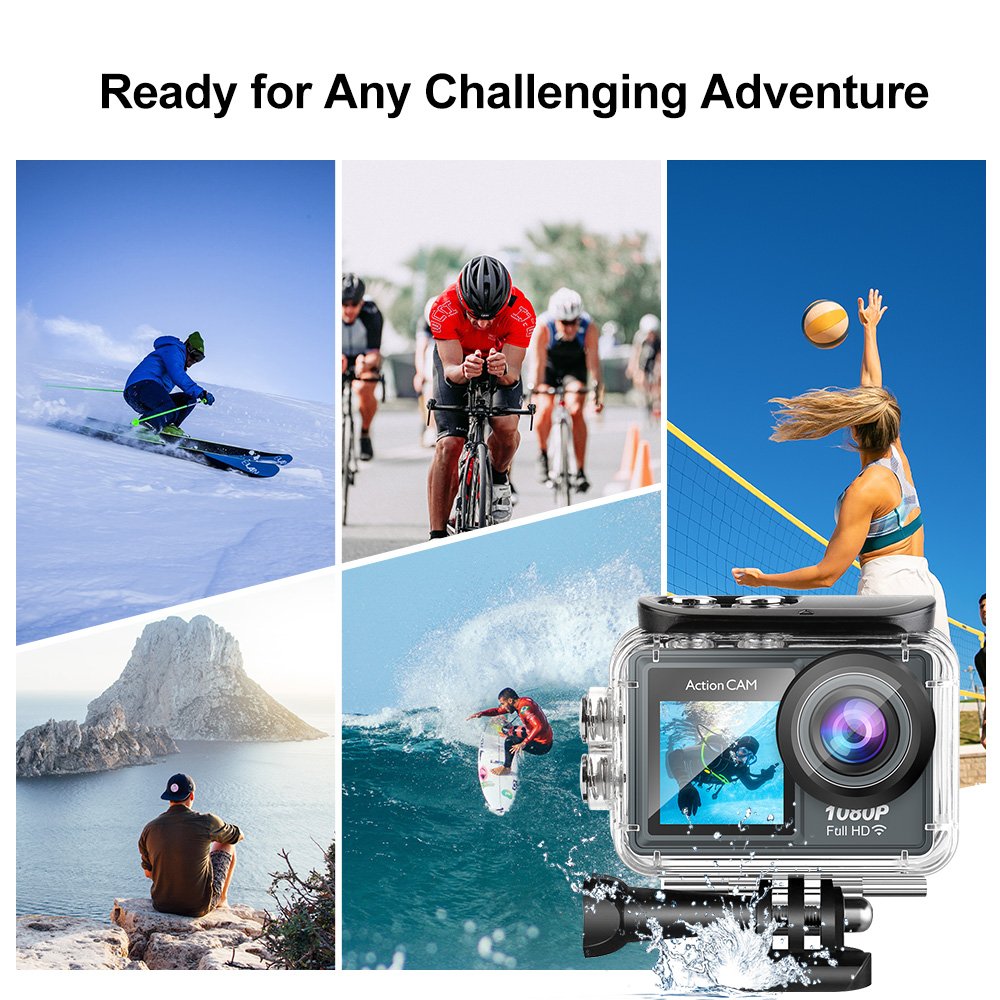 Outdoor Waterproof Small Vlogging Youtube Mini Sport Style Motorcycle Ausek Pro Action Sports Camera Tracking