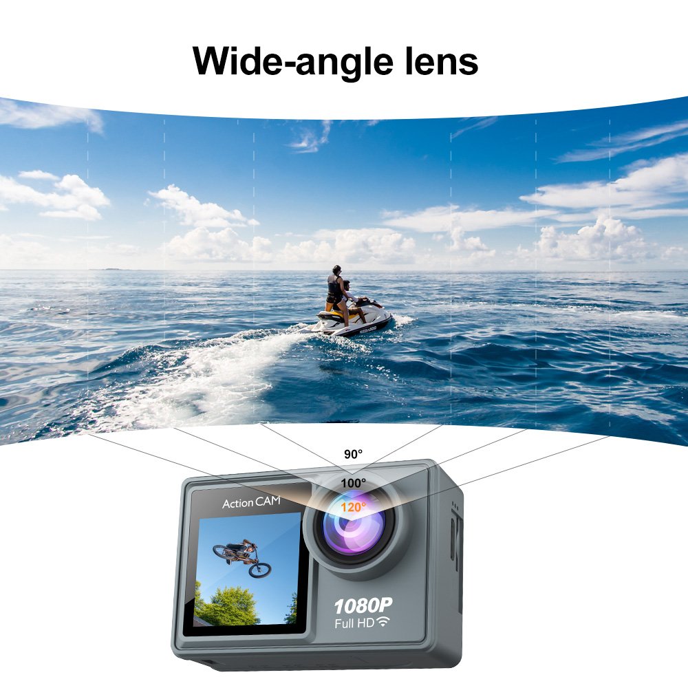 Outdoor Waterproof Small Vlogging Youtube Mini Sport Style Motorcycle Ausek Pro Action Sports Camera Tracking