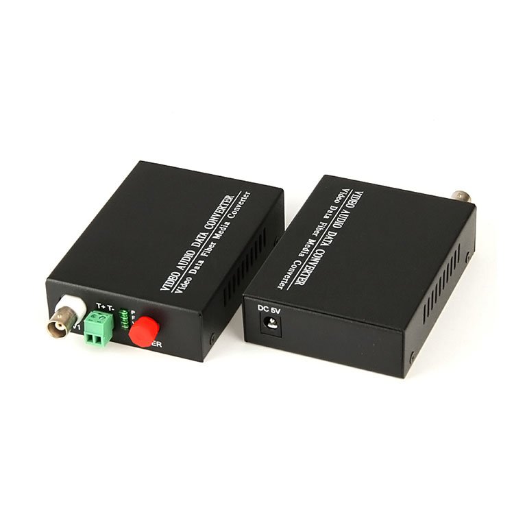 HD CVI Analog to Fiber Optic Converter 1 Pair 1 Channel RS485 Return Data FTTH 3 Years Convertidor De Coaxial a Ip DC 5V 50M