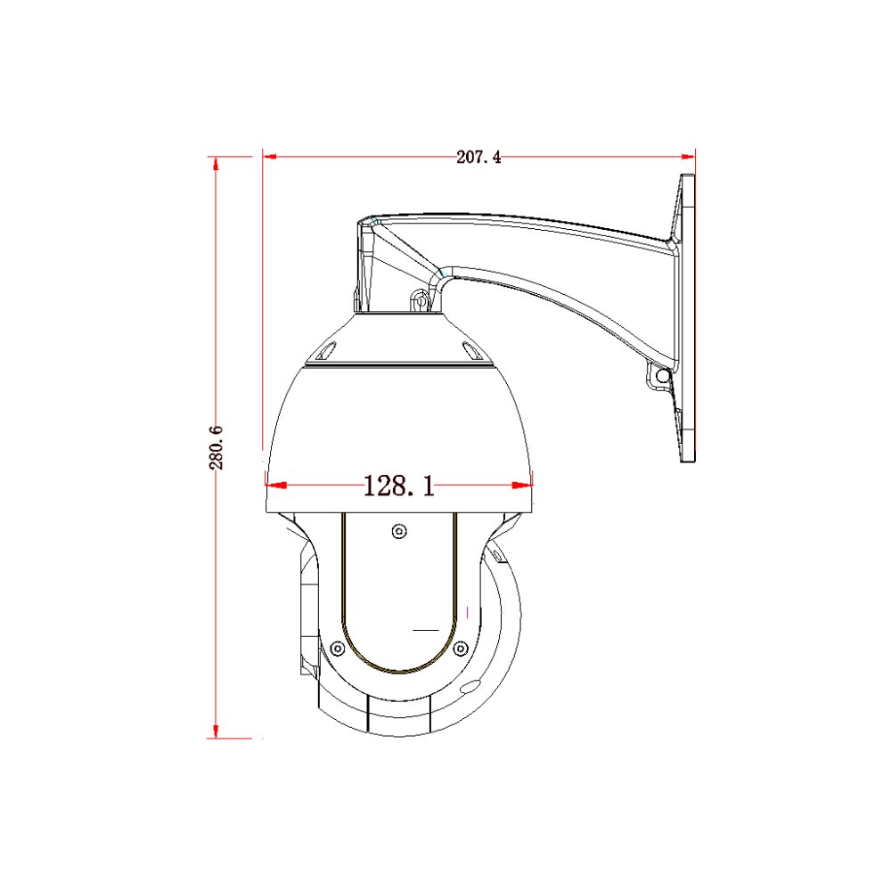 4.5 Inch IP66 Metal Housing AHD TVI CVI CVBS Output Camera Pan Tilt Zoom Analog CCTV Camera Closed Circuit Television