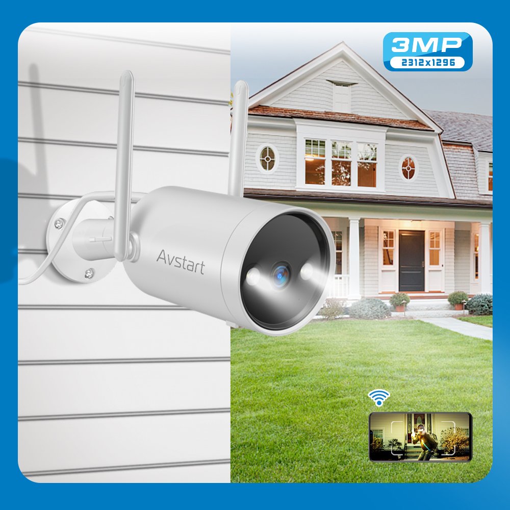 CD320 3MP 2K Surveillance Wireless Network Camera with Motion detection Color Night Vision CCTV HD Waterproof smart home Camera