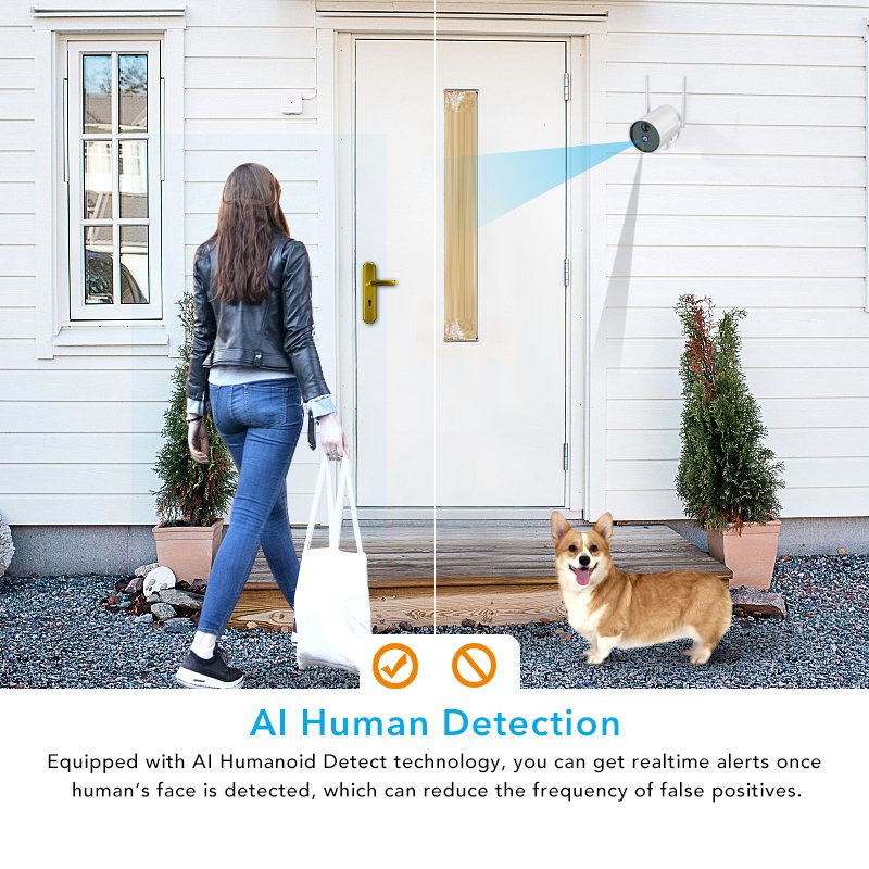 CD320 3MP 2K Surveillance Wireless Network Camera with Motion detection Color Night Vision CCTV HD Waterproof smart home Camera