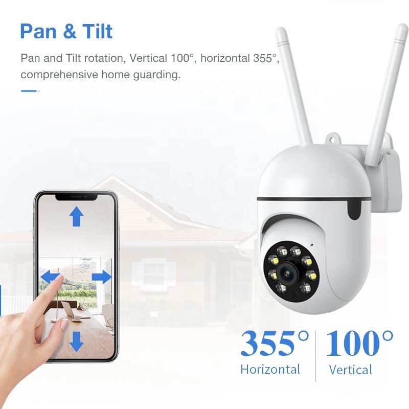 Wholesale Cheap Price Fullcolor Night Vision Two-Way Audio 360 Degree Rotating WiFi Home Security A7 Light Bulb Camera