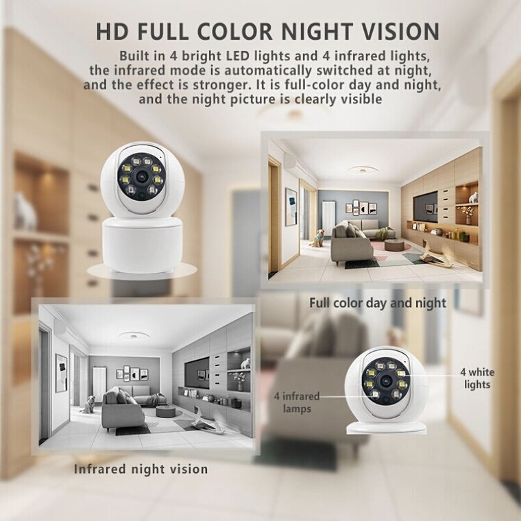 1080P HD IR-CUT CCTV IP Network Cameras with One Antenna Mobile Monitoring Support 128G SD Card Home Security