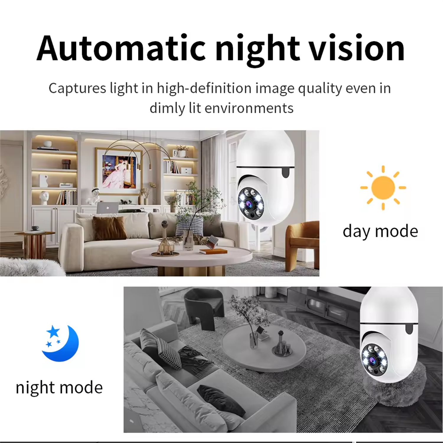 V380 Pro PTZ IP Wifi Best House 360 Camera Auto Night Vision Indoor Outdoor Network Cctv Home Security Lamp Bulb E27 Cameras