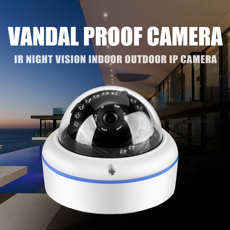 Jianvision 4k HD IP network wired rj45 POE indoor CCTV night vision metal dome camera commerce