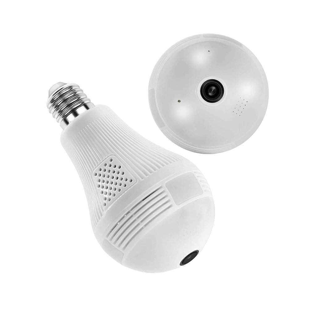Wifi Bulb Camera Fisheye 360 Panoramic Wireless Surveillance Camera 1080P Ceiling Network Bulb Camera