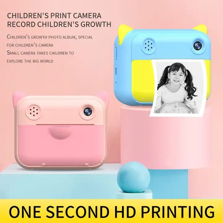 Hot selling children's instant print camera 1080p HD small mini camera with thermal photo paper toys digital camera gift toys