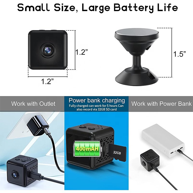QZT Mini Wifi Camera Smart Home Smallest Camera Full Hd 1080p Micro Camcorder Small Wireless Infrared Cctv Camera