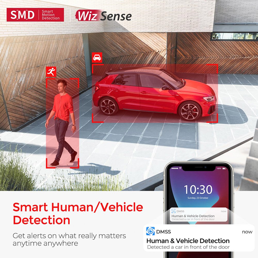 Hot sale Dahua outdoor 8MP 4K poe intelligent security camera IPC-HDBW2841E-S IR Dome WizSense Network Camera