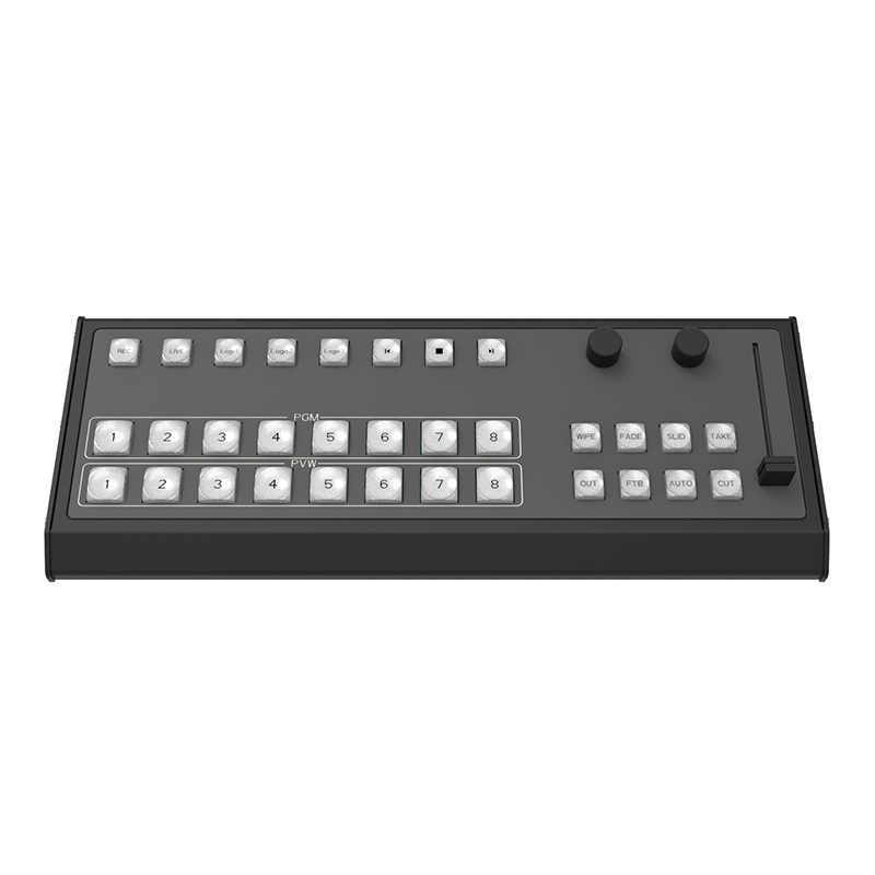 8 HD MI Multi view recording video mixer switcher live streaming broadcast video switchers controller keyboard