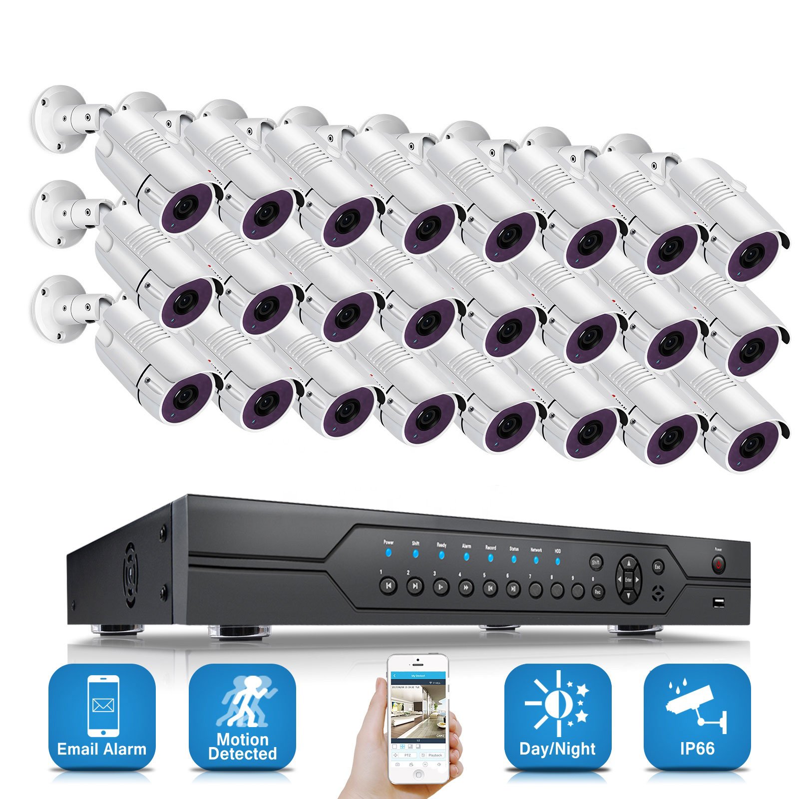 Anran 24 Channels 5mp HD Analog Camera AHD DVR kits 5MN AHD DVR security system