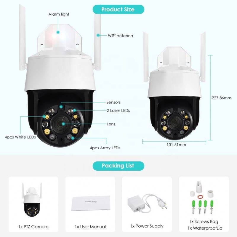 60X Optical Zoom Camera 25 X Ip Network 8Mp